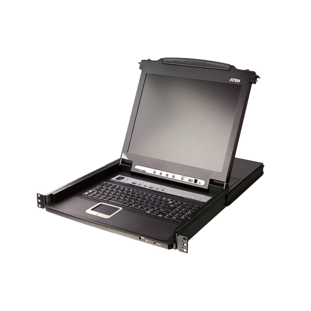 ATEN CL5708M-ATA-AE 8-Port PS/2-USB VGA Single Rail LCD KVM Switch - 672792005862