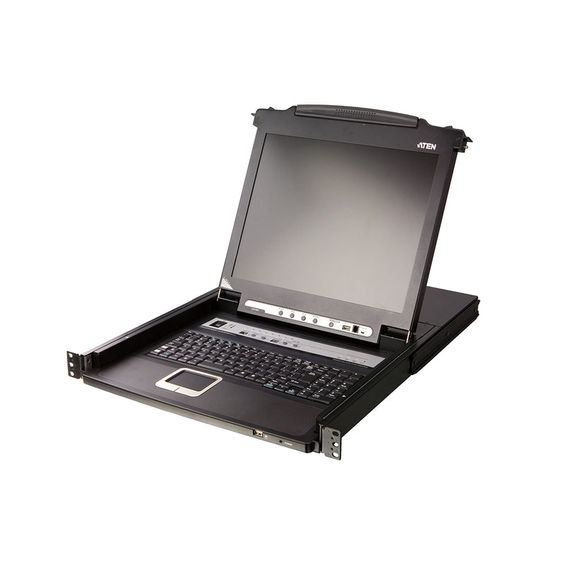 ATEN CL5708M-ATA-AE 8-Port PS/2-USB VGA Single Rail LCD KVM Switch - 672792005862