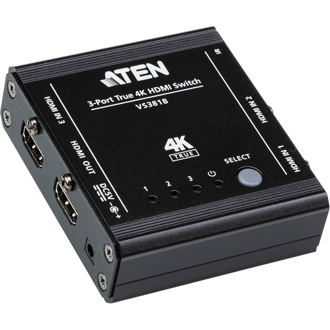 ATEN VS381B-AT 3-Port True 4K HDMI Switch - 672792012198
