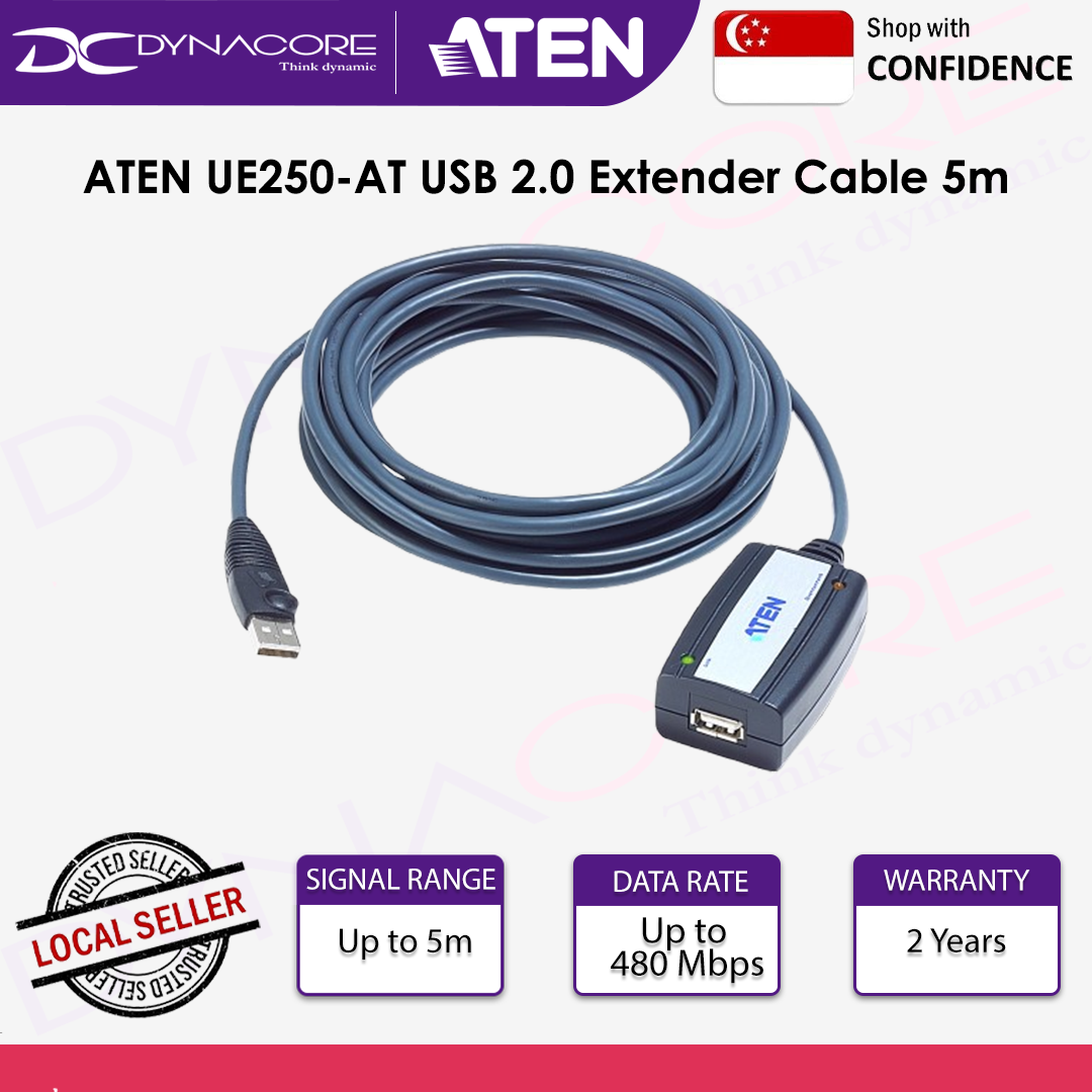 ATEN UE250-AT USB 2.0 Extender Cable 5m - 672792150920