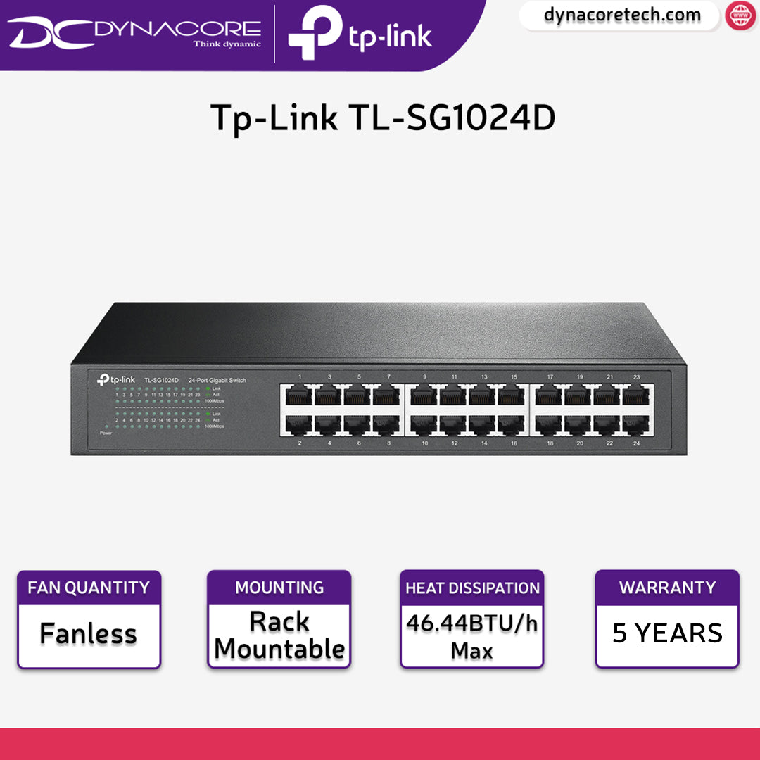 TP-Link TL-SG1024D 24-Port Gigabit Desktop/Rackmount Switch -6935364020620