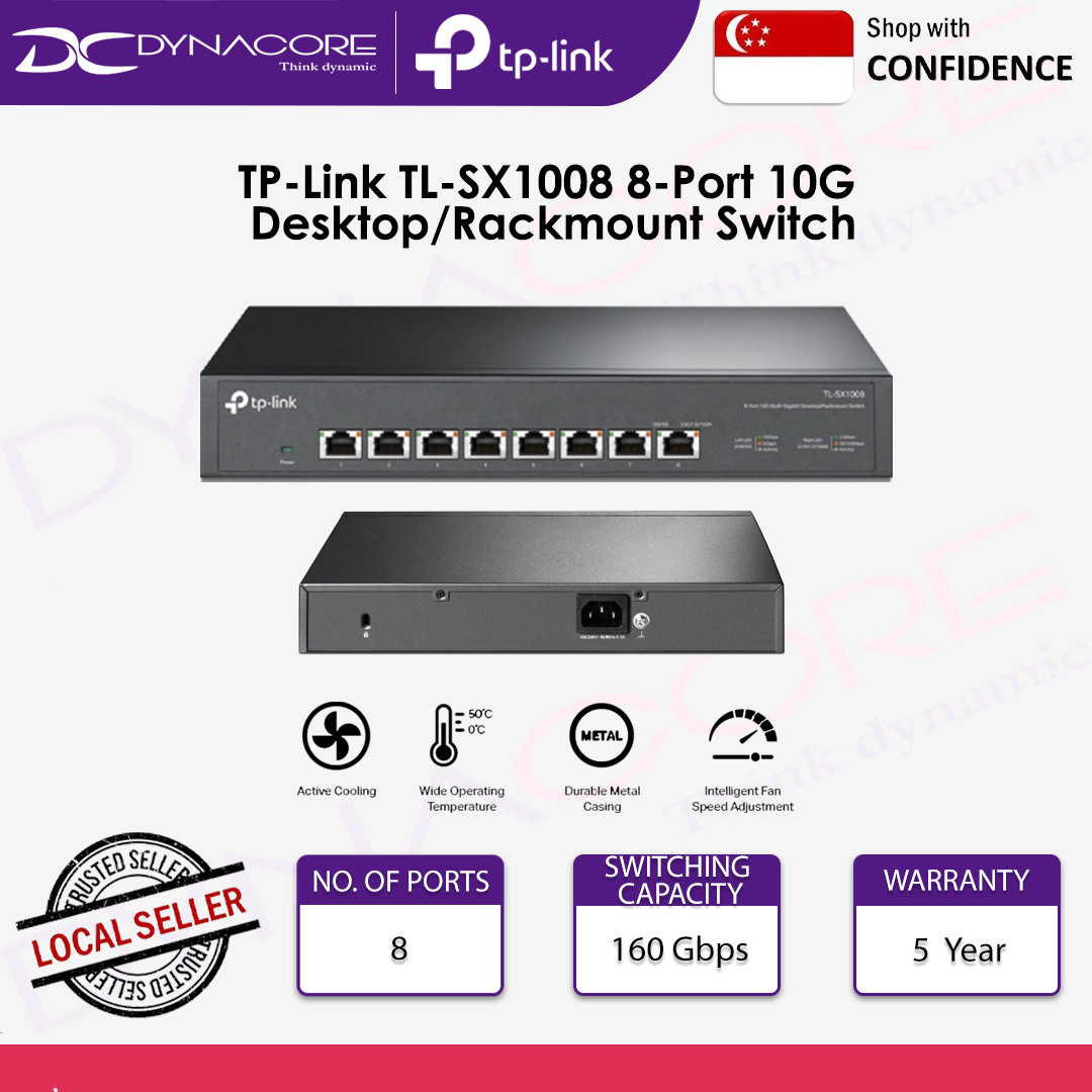 TP-Link TL-SX1008 8-Port 10G Desktop/Rackmount Switch - 6935364030919