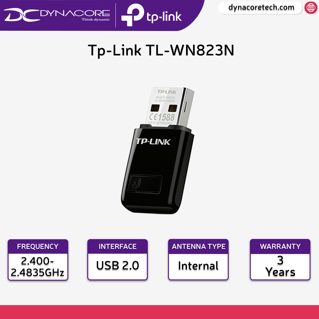 TP-Link TL-WN823N Wireless Mini USB Adapter 300Mbps - 6935364050696