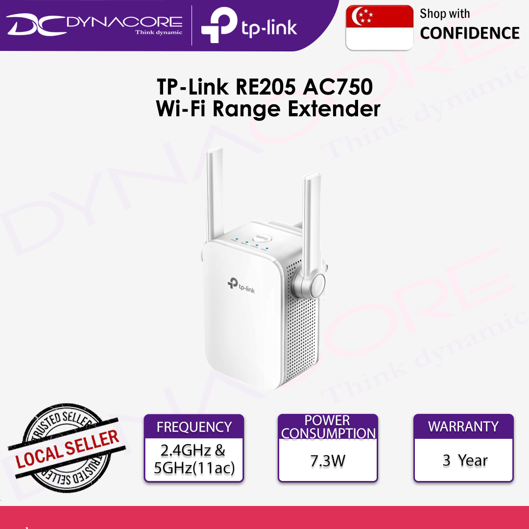 TP-Link RE205 AC750 Wi-Fi Range Extender - 6935364080983
