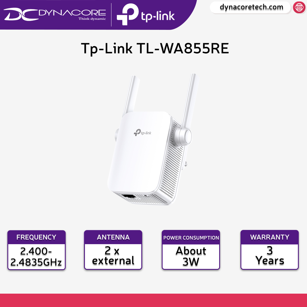 TP-Link TL-WA855RE 300Mbps Wi-Fi Range Extender - WA855RE - 6935364099312