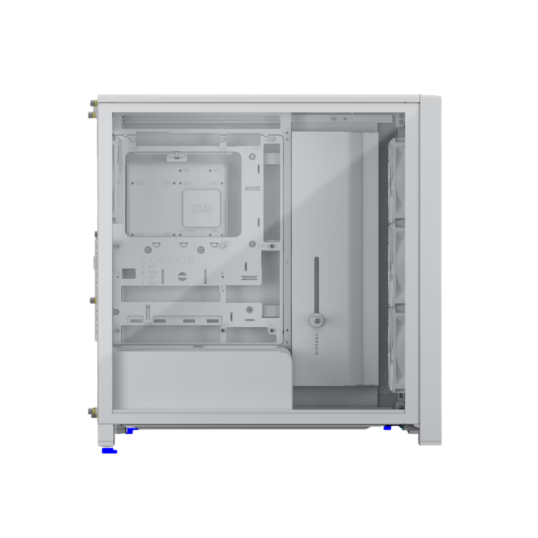 Corsair FRAME 4000D WOOD RS Modular Mid-Tower PC Case - White and Oak - CS-CC-9011341-WW