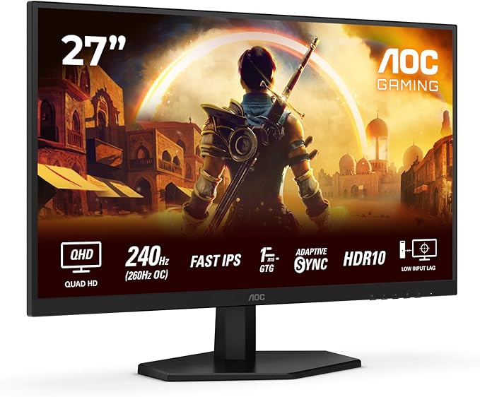 AOC 27"Q27G42ZE 1440P 260Hz 0.3MS IPS GAMING MONITOR(3YRS) - AOCQ27G42ZE