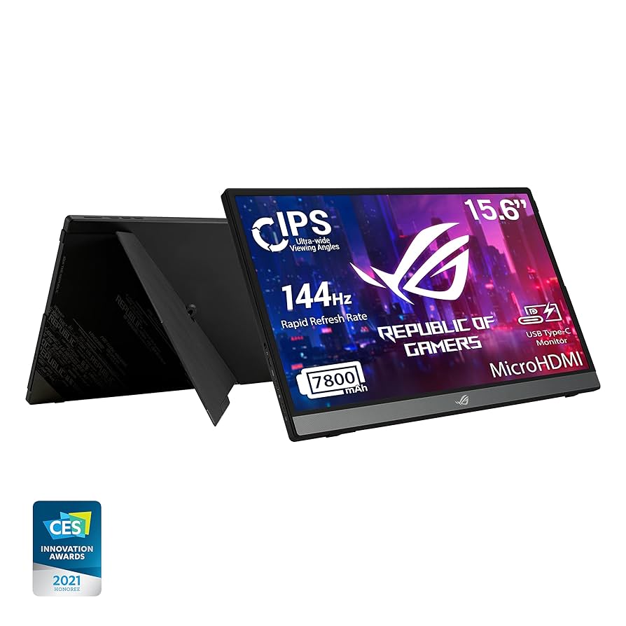 ASUS ROG Strix XG16AHPE Portable 144Hz Gaming Monitor — 16 inch (15.6 inch viewable) FHD (1920 x 1080), 144 Hz, IPS panel - ASUSXG16AHPE