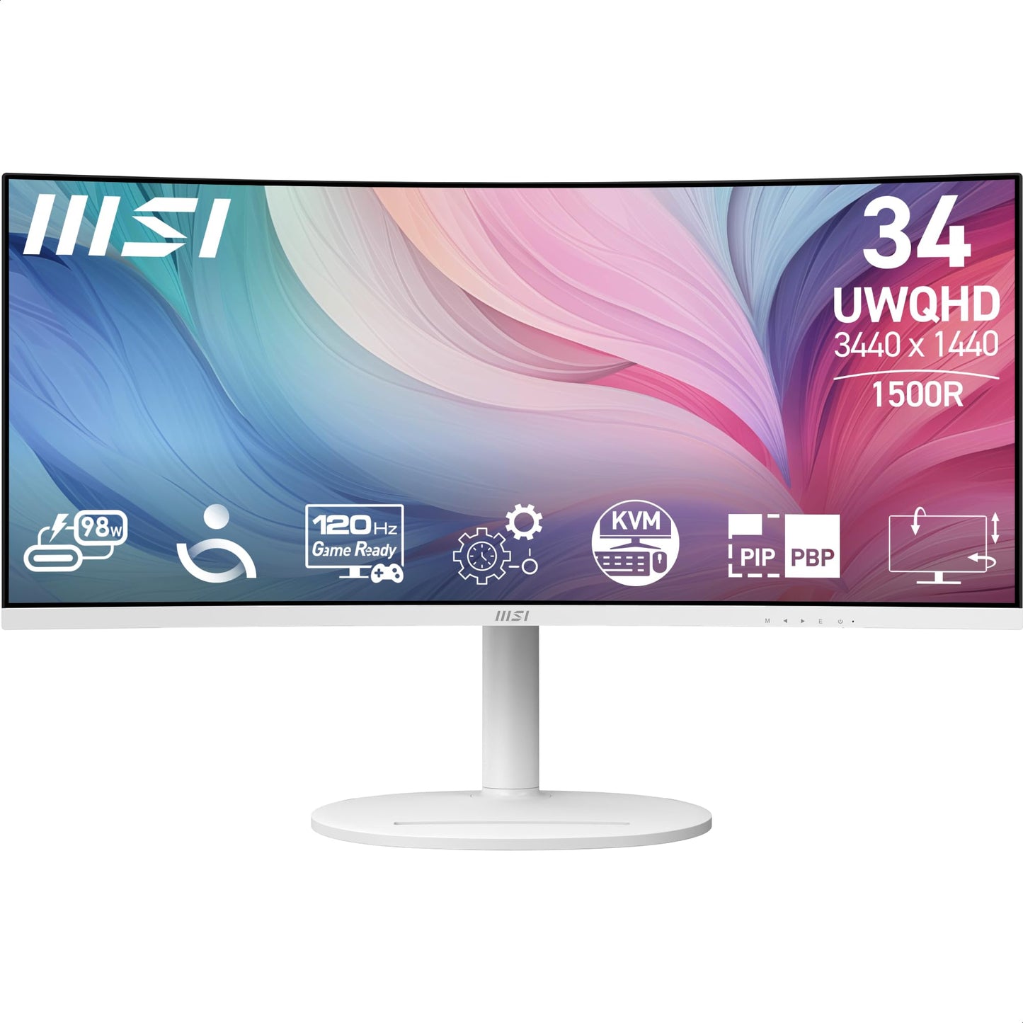 MSI MODERN MD342CQPW 34-inch UWQHD 100Hz, Curved VA Monitor – MSIMD342CQPW