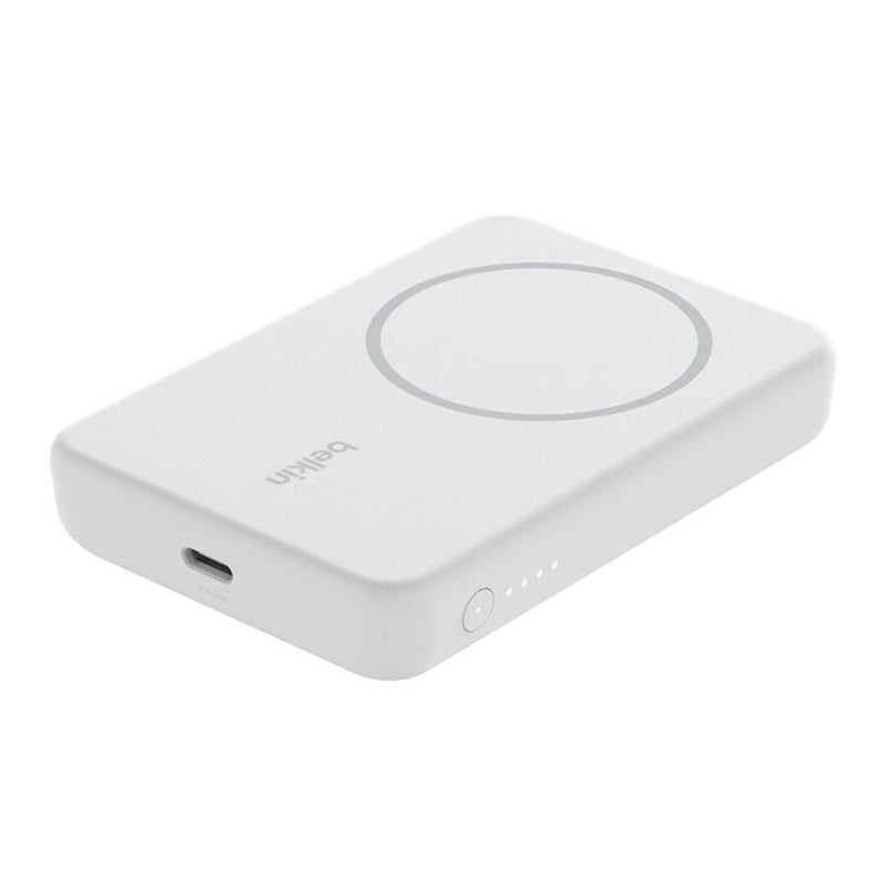 BELKIN BoostCharge Magnetic Wireless Power Bank 5K + Stand White - BPD004BTWT - 745883841424