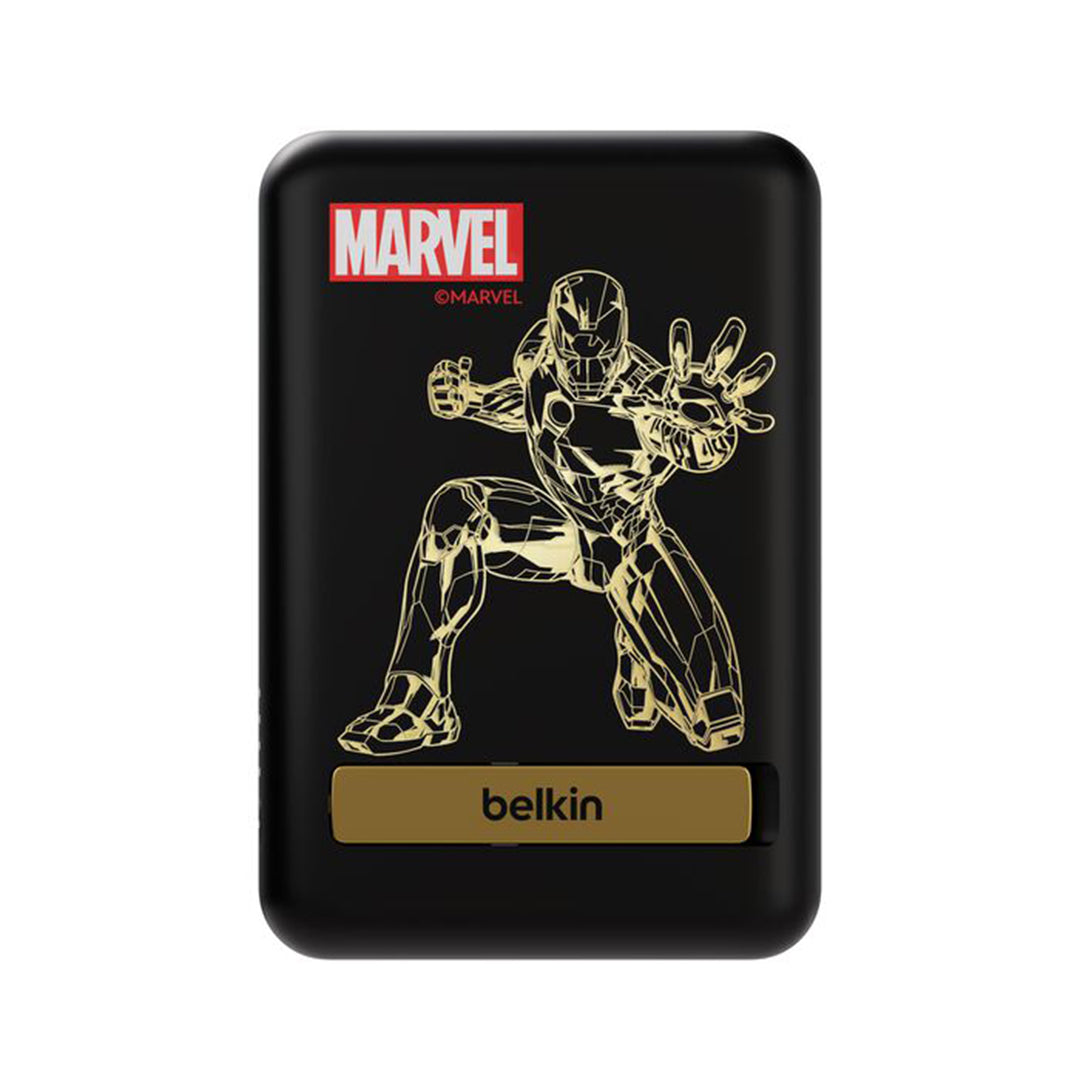 BELKIN BoostCharge Magnetic Wireless Power Bank 5K Stand (Marvel Collection) Ironman - BPD004QCBG-DY - 745883867554