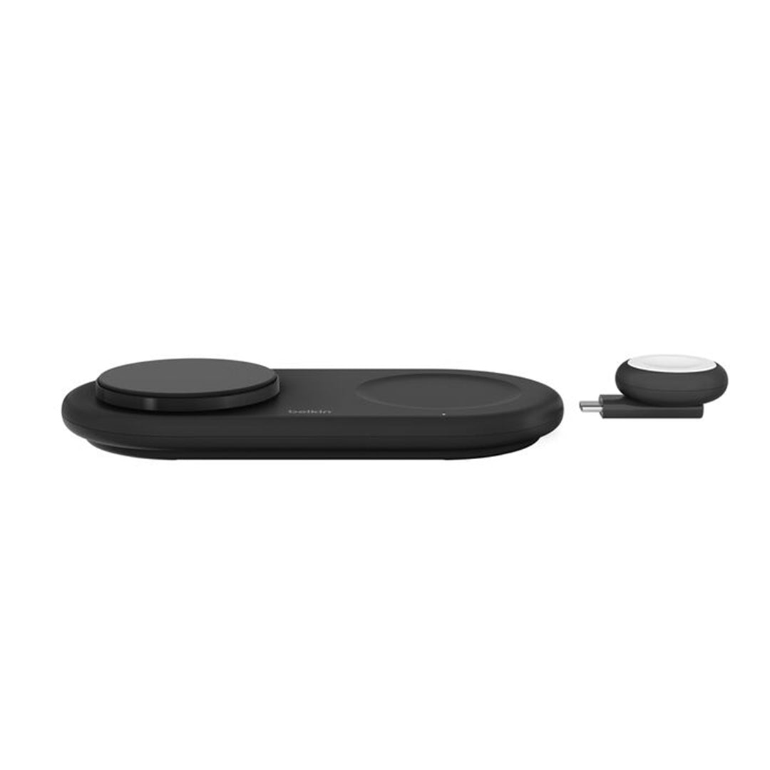 BELKIN BoostCharge Pro 3-in-1 Magnetic Wireless Charging Pad with Qi2 15W Black - WIZ022QCBK - 745883877591