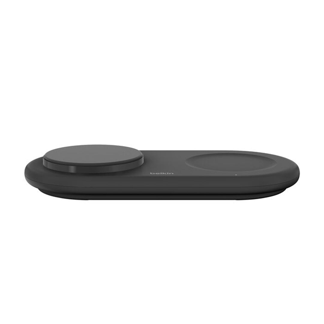 BELKIN Boost Charge Pro 2-in-1 Magnetic Wireless Charging Pad with Qi2 15W Black - WIZ021QCBK - 745883877614