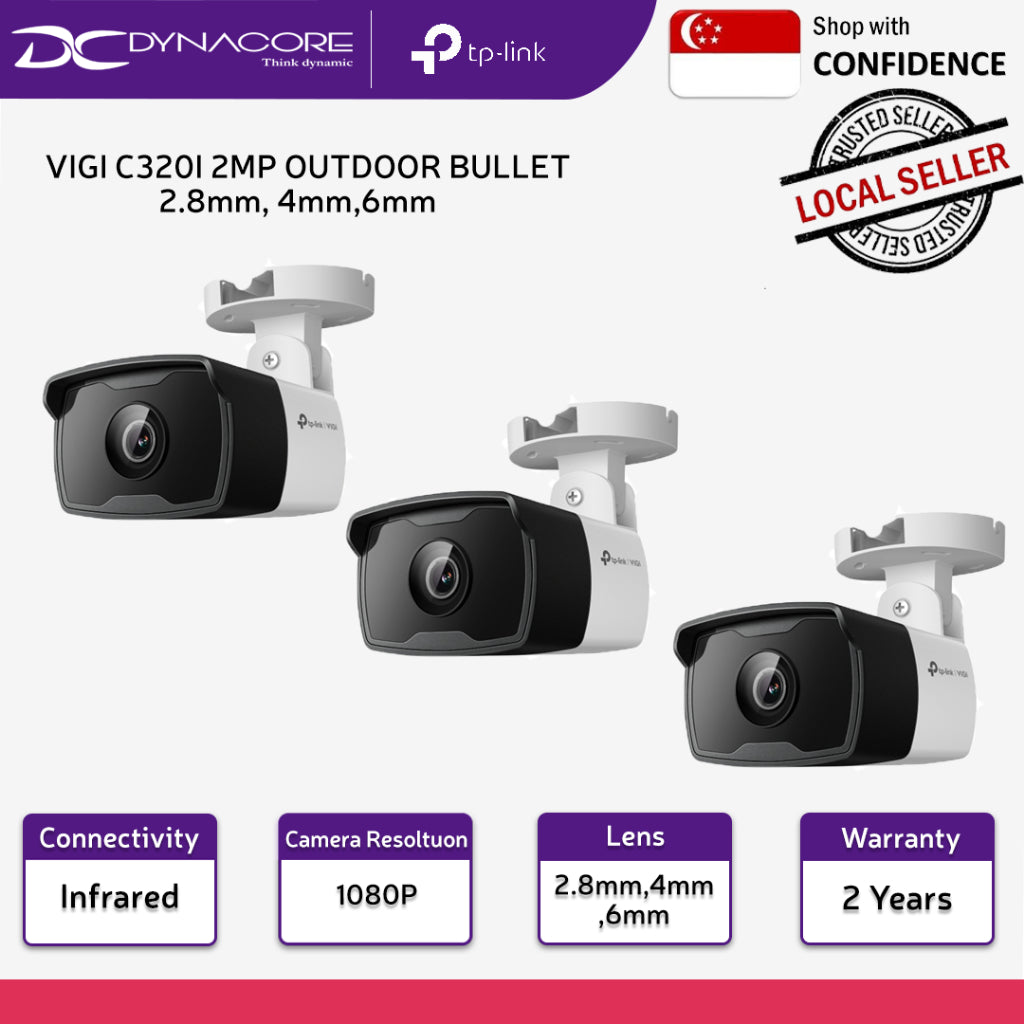 TP-LINK VIGI C320I 2.8mm/4mm/6mm 2MP OUTDOOR BULLET NETWORK CAMERA