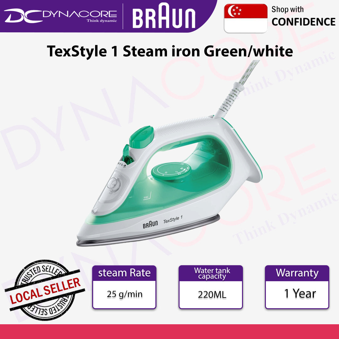 Braun TexStyle 1 SI1040GR - Steam Iron, 2000W, 120g/min - 25g/min turbo - 8021098000781