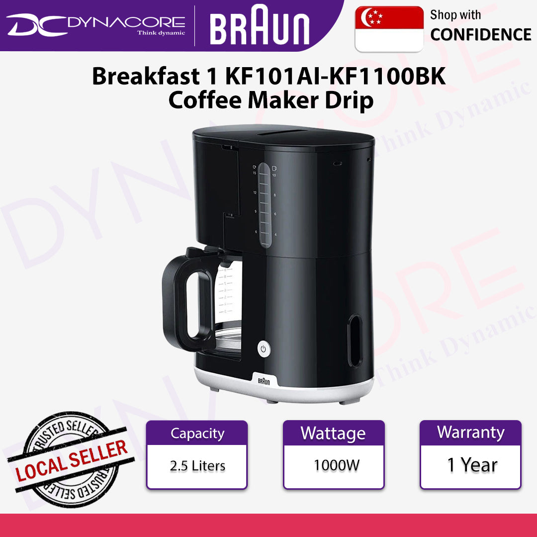 Braun Breakfast 1 KF101AI-KF1100BK Coffee Maker Drip - 8021098320094