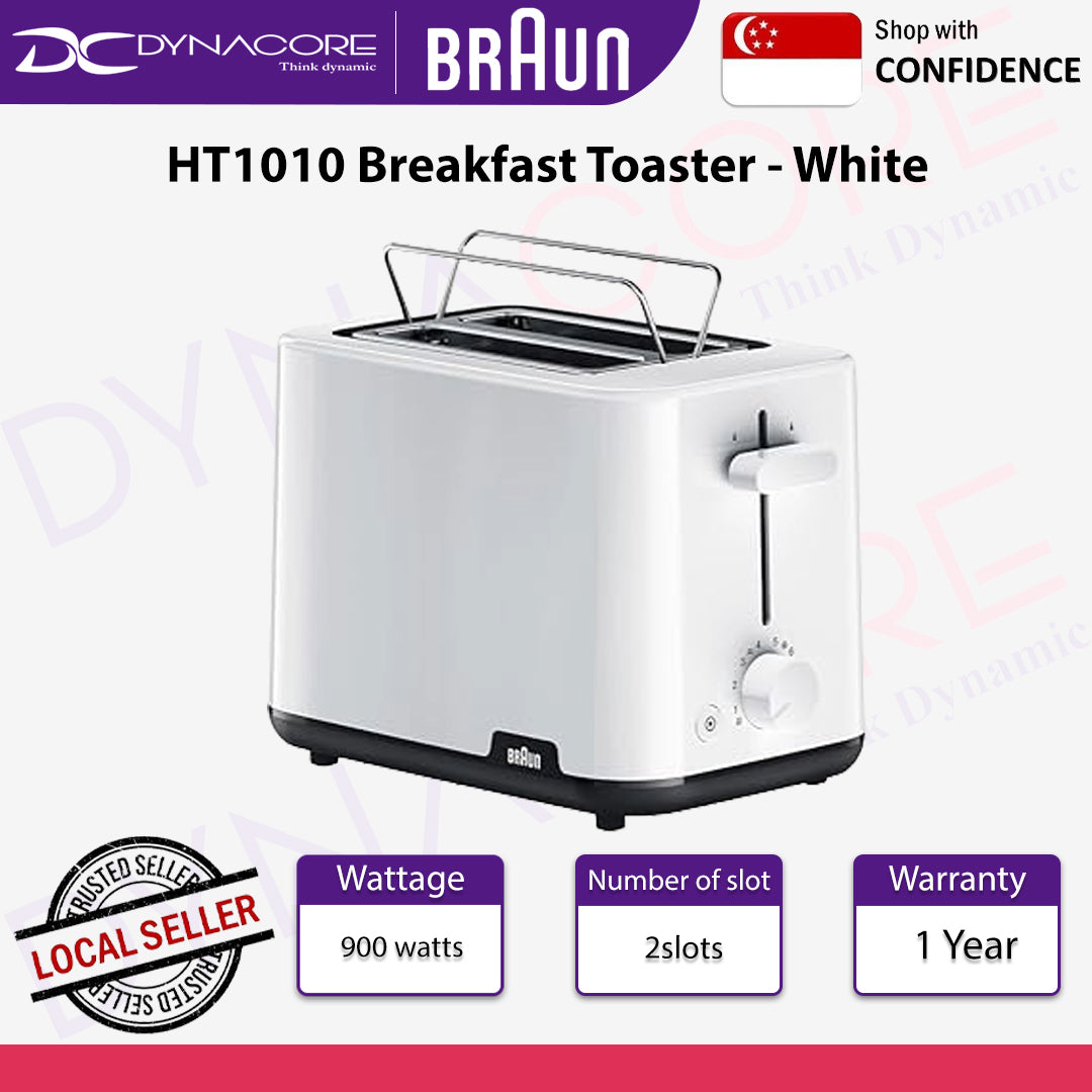 BRAUN Breakfast Collection HT1010WH Toaster, White - 8021098760166