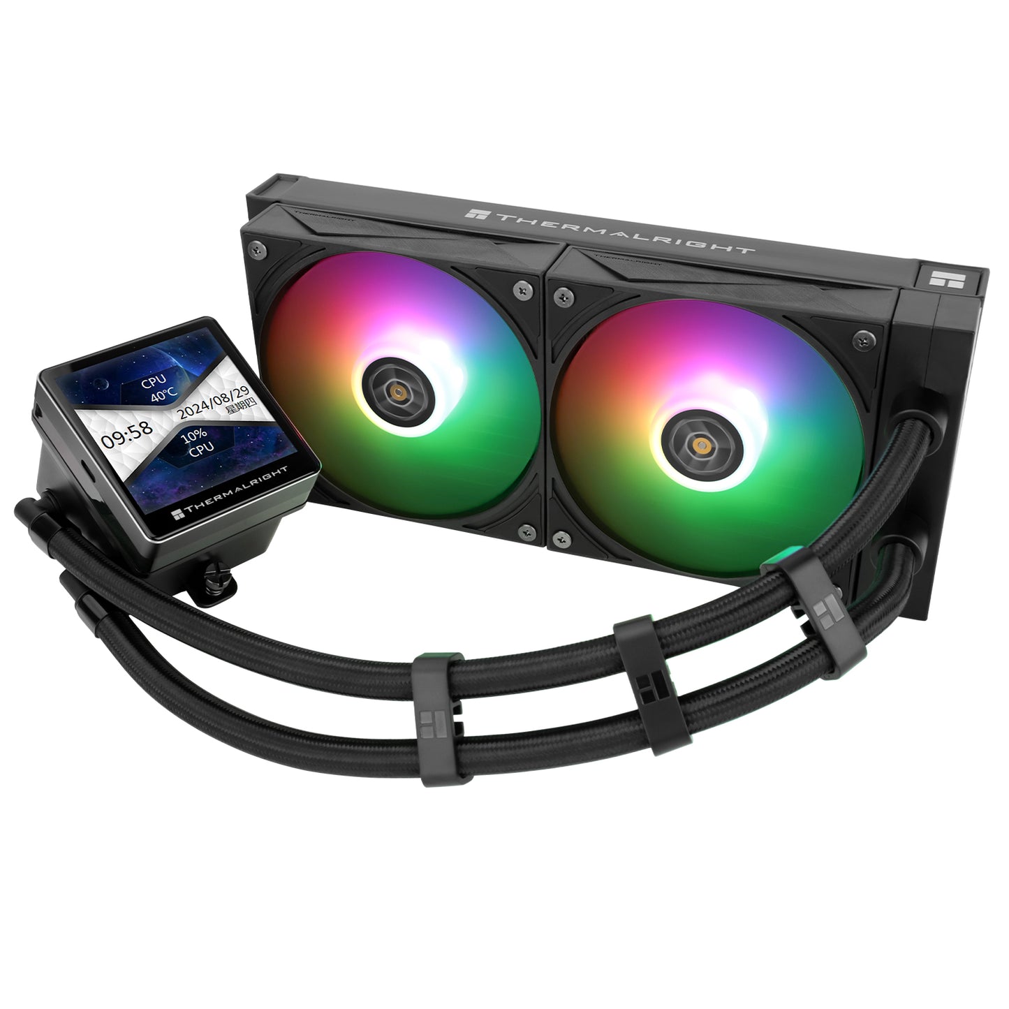 THERMALRIGHT GRAND VISION LCD 240 ARGB BLACK AIO LIQUID COOLER - 814256018517