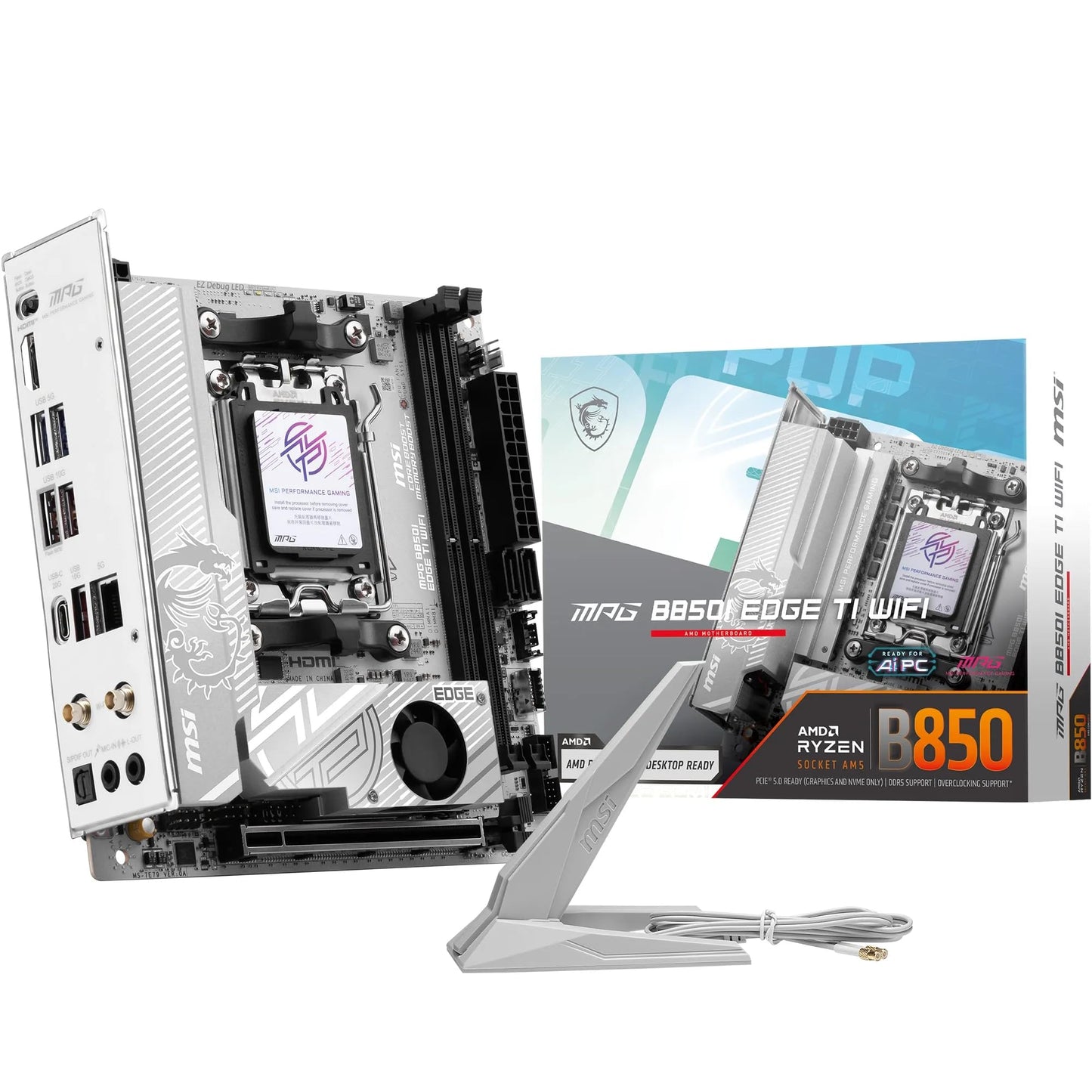 MSI MPG B850i EDGE TI WIFI AM5 ITX MOTHERBOARD(3YRS) - 4711377360906