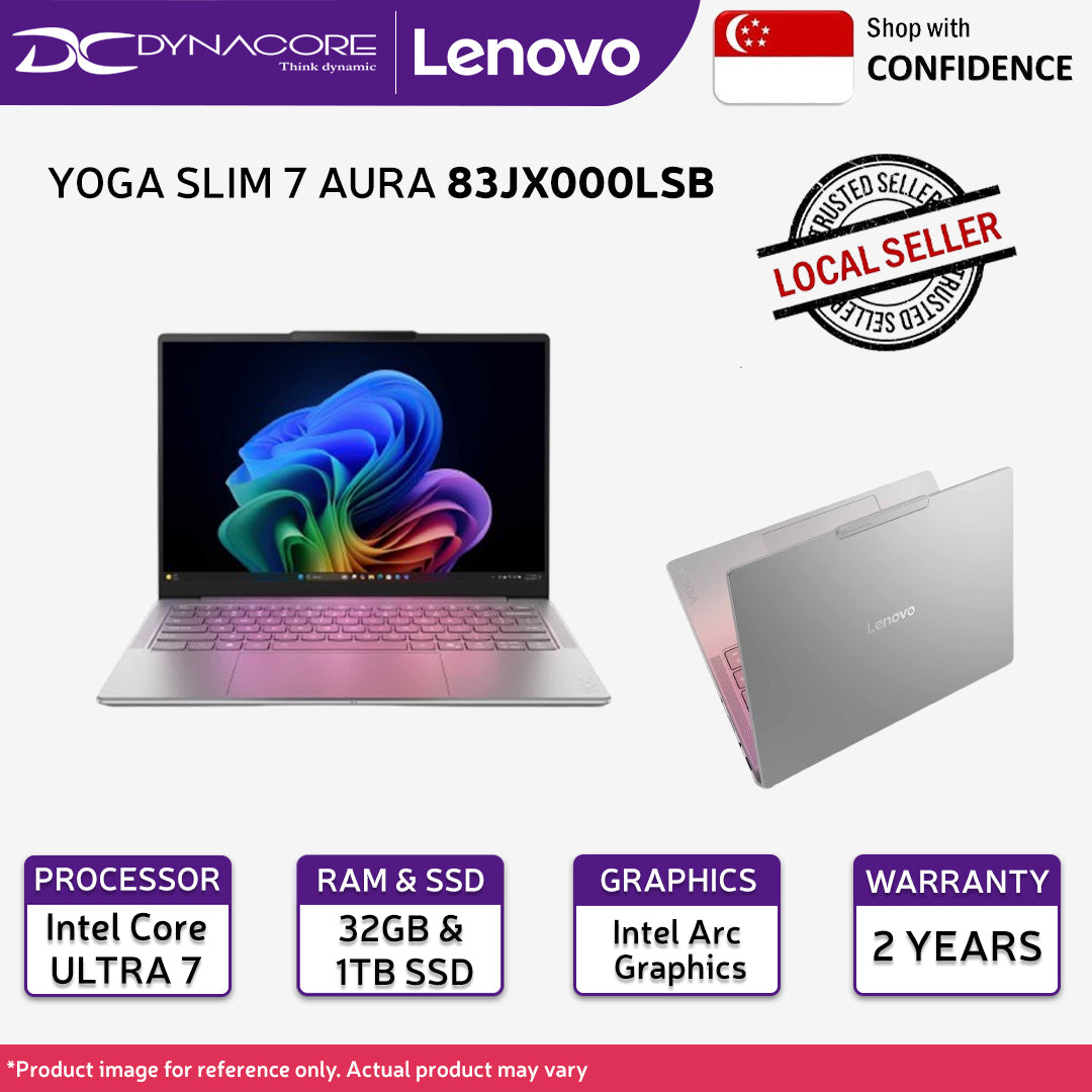 LENOVO YOGA SLIM 7 AURA 83JX000LSB ( New Intel Core ULTRA7 258V/32GB/1TB SSD/ARC/14" TOUCH SCREEN 2.8K WQXGA+/ WIN11H) - 83JX000LSB