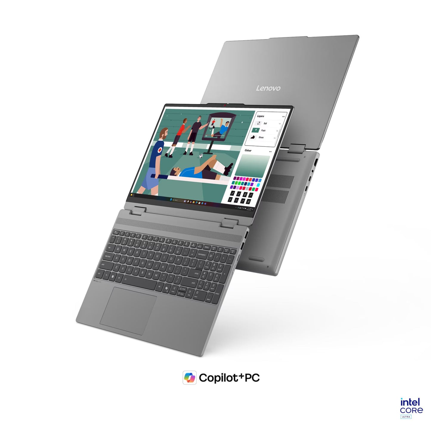 LENOVO IDEAPAD 5 2-in-1 83UL0028SB (ULTRA 7 355 8C/16GB(8X2)/512GB SSD2242+1s2280/Intel/ 15.3"WUXGA IPS-TOUCH SCREEN WITH PEN-LUNA GREY/WIN11H) - 83UL0028SB