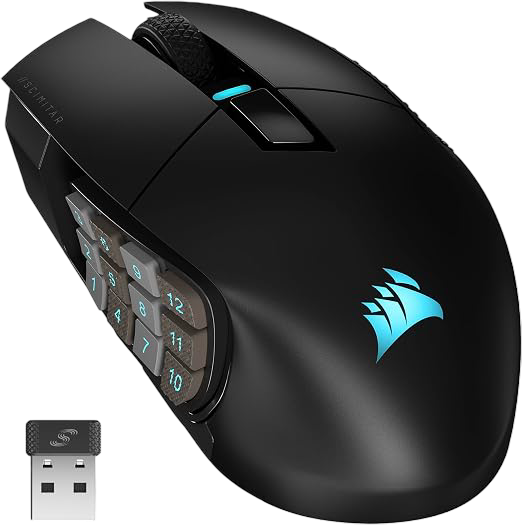 Corsair Scimitar Elite Wirelesss MMO/MOBA Gaming Mouse - 840006600305