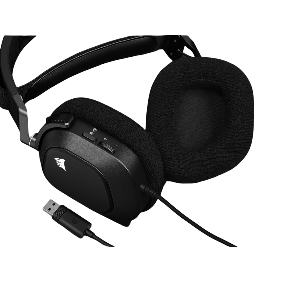 Corsair HS80 RGB USB Premium Gaming Headset with 7.1 Surround Sound Carbon - 840006644460