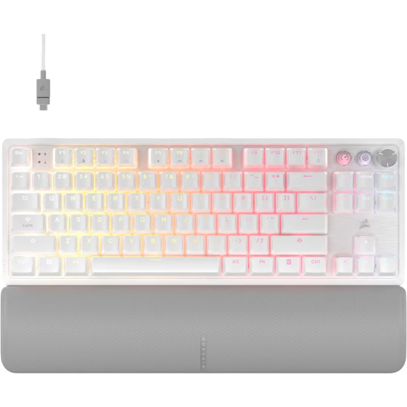 Corsair K70 PRO TKL High Performance Hall Effect Gaming Keyboard with Rapid Trigger White - 840006686637
