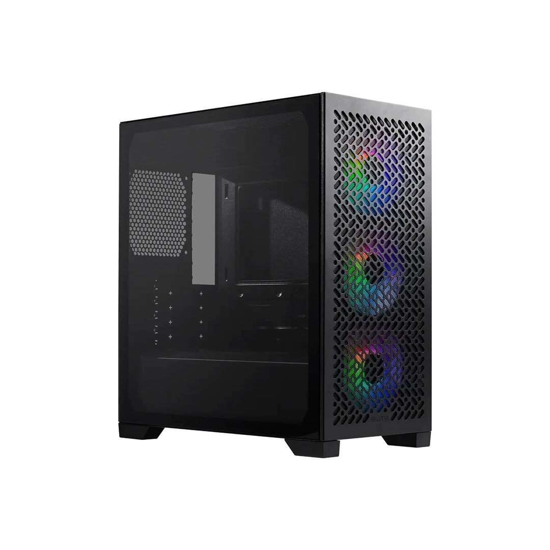 COOLER MASTER ELITE 302 m-ATX with TEMPERED GLASS CASING (2Y) - BLACK / WHITE - 884102130663, 884102130670