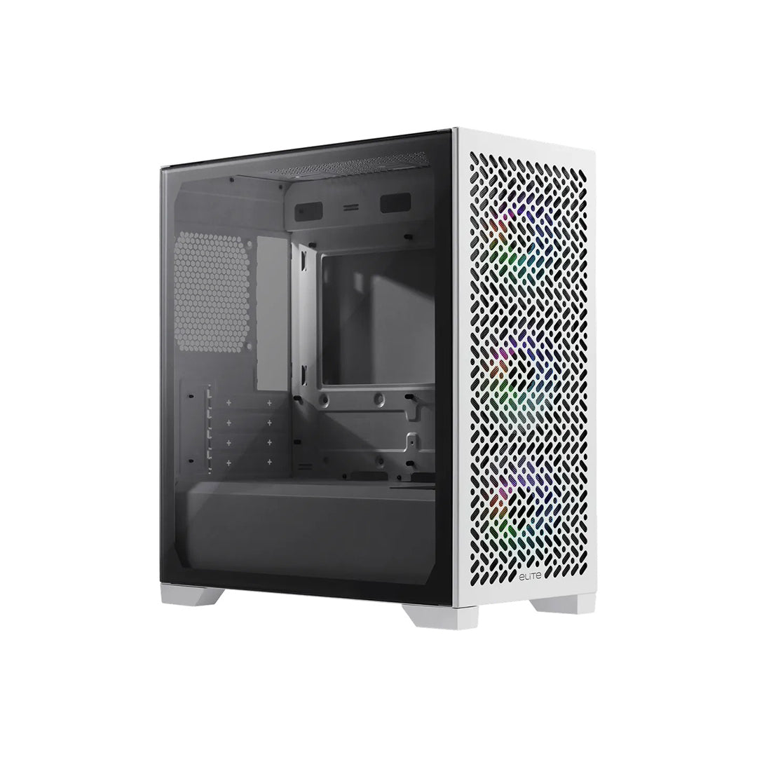 COOLER MASTER ELITE 302 m-ATX with TEMPERED GLASS CASING (2Y) - BLACK / WHITE - 884102130663, 884102130670