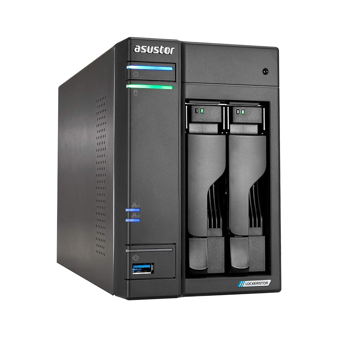 Asustor Lockerstor 2 Gen2 AS6702T - 2 Bay NAS, Quad-Core 2.0 GHz CPU, 4X M.2 NVM-887372901605