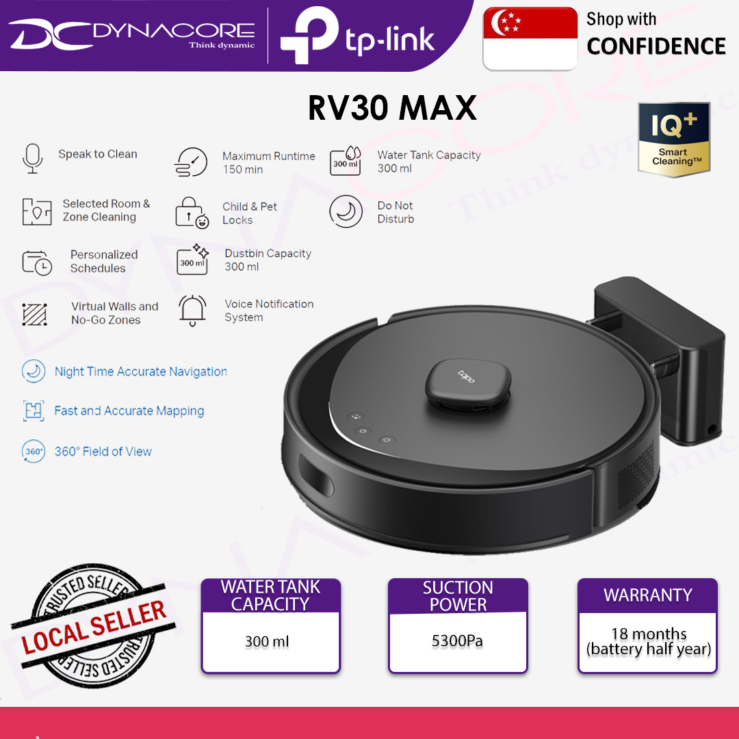TP-LINK TAPO RV30 MAX SMART ROBOT VACUM W/MOP - 8885020625165
