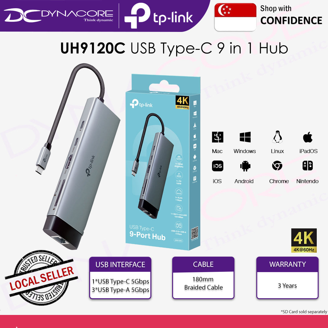 TP-Link UH9120C USB Type-C 9-Port Hub - 8885020625318