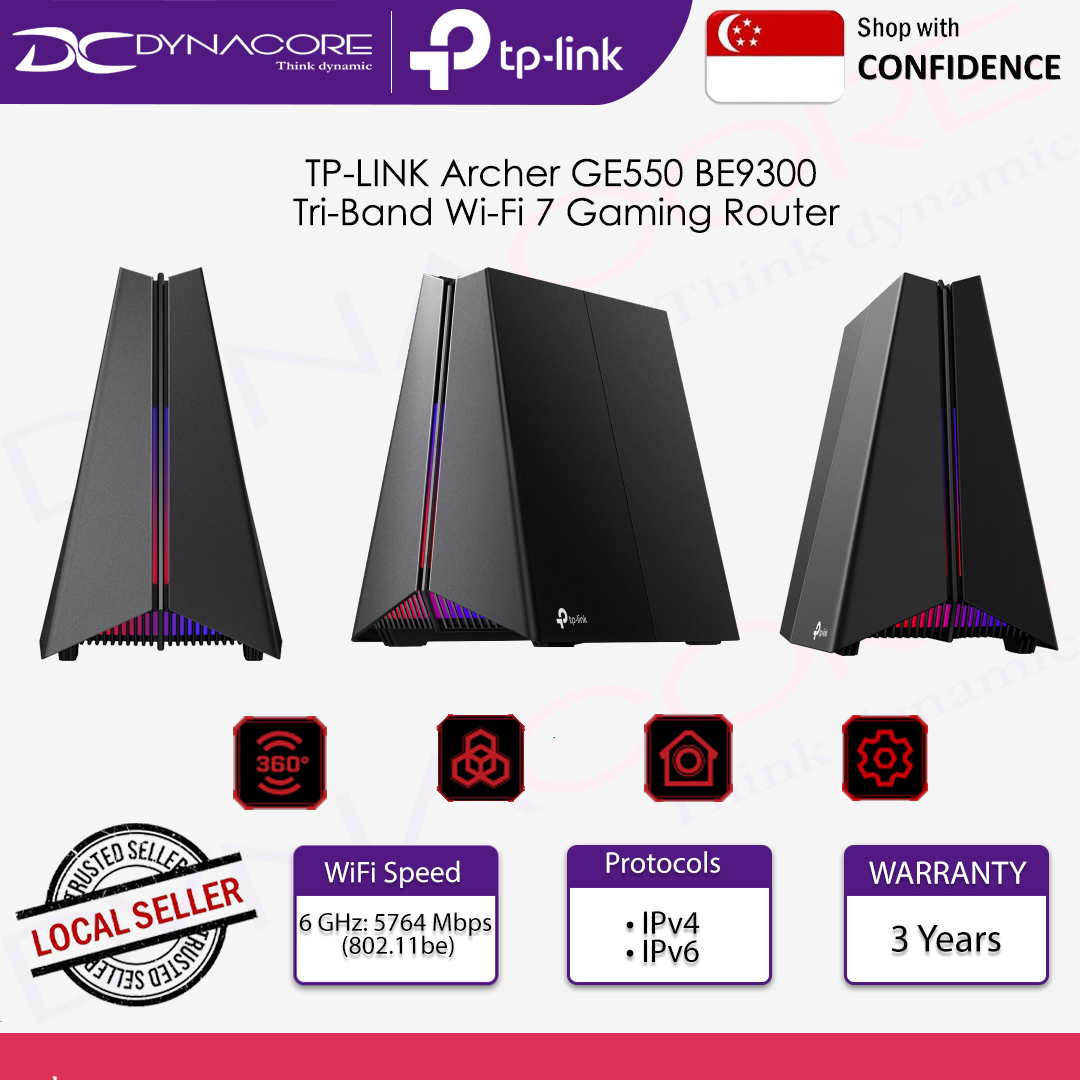 TP-LINK Archer GE550 BE9300 Tri-Band Wi-Fi 7 Gaming Router -8885020625530