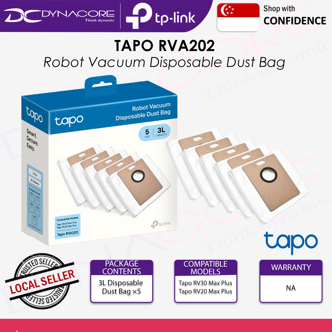 TP-Link Tapo RVA202 Robot Vacuum Disposable Dust Bag (5 Pcs) for RV30 Max Plus, RV20 Max Plus - 8885020627787