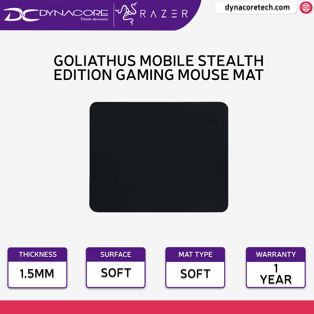 Razer Goliathus Mobile Stealth Edition Gaming Mouse Mat - Small -8886419317838