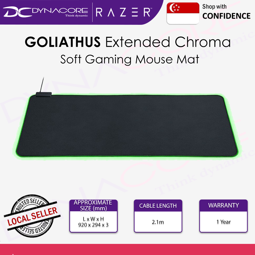 Razer Goliathus Chroma Extended Gaming Mouse Mat Black - RZ02-02500300-R3M1 -8886419318095