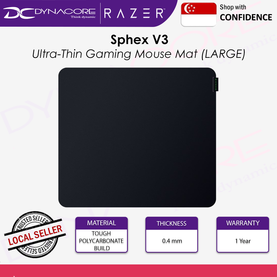 Razer Sphex V3 Hard Gaming Mouse Mat: Ultra-Thin Form Factor - 8886419319191