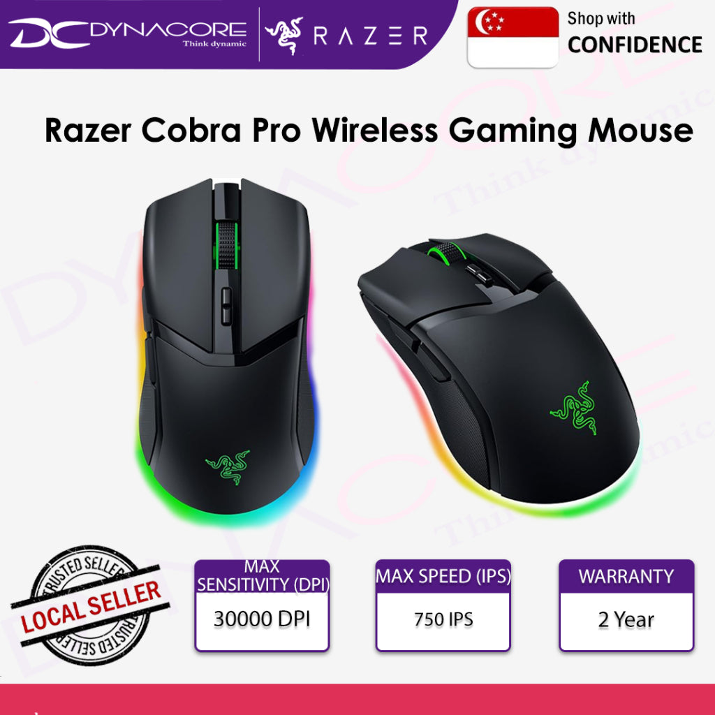 RAZER COBRA PRO WIRELESS MOUSE (RZ01-04660100-R3A1) - 8886419334132