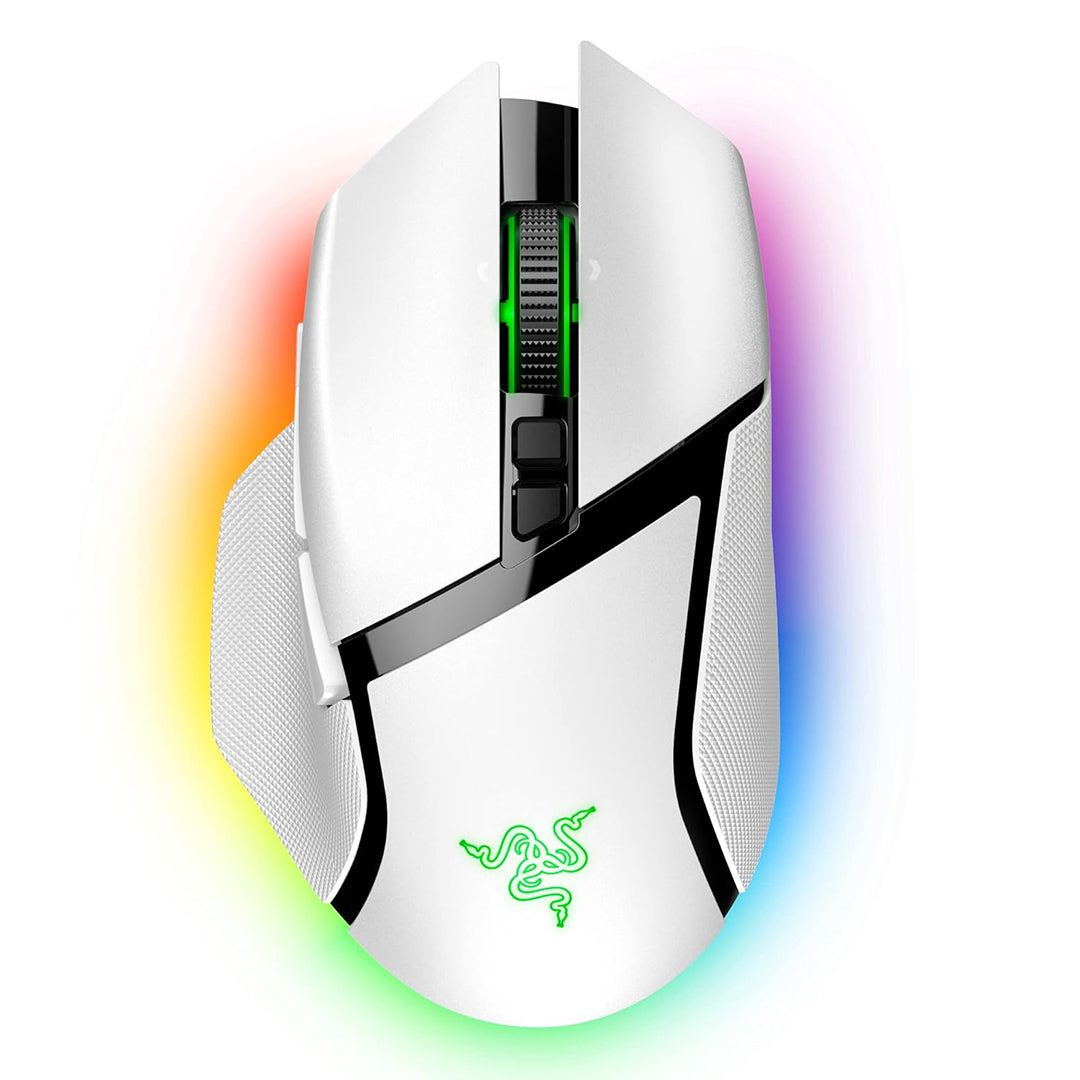 Razer Basilisk V3 Pro White Ergonomic Wireless Gaming Mouse RZ01-04620200-R3A1 - 8886419334262