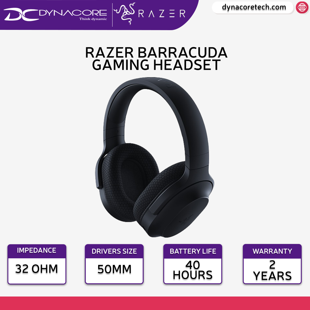 Razer Barracuda - Black Wireless Multi-platform Gaming and Mobile Headset RZ04-03790100-R3M1 - 8886419378860