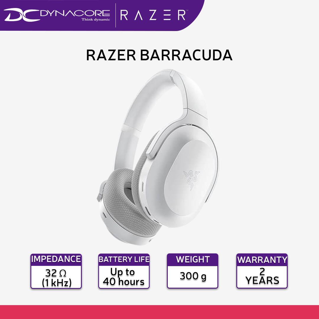 Razer Barracuda - Mercury / White Wireless Multi-platform Gaming and Mobile Headset RZ04-03790200-R3M1 - 8886419379911
