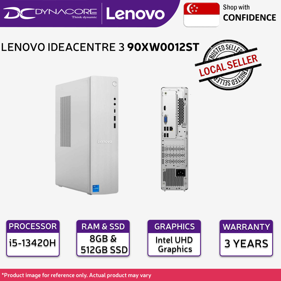 LENOVO IDEACENTRE 3 90XW0012ST (i5-13420H 8C/8G-D5/512GB/UHD/WIFI/WIN 11 HOME) 3YEARS WARRANTY - 90XW0012ST