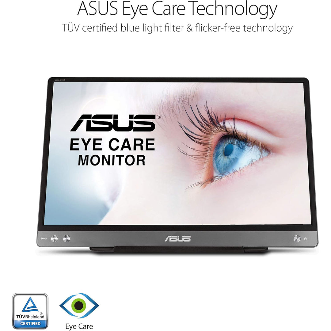 ASUS Zen Screen MB14AC Portable USB Monitor 14 inch, IPS Full HD, Hybrid Signal Solution, USB Type-C, Flicker Free - ASUSMB14AC