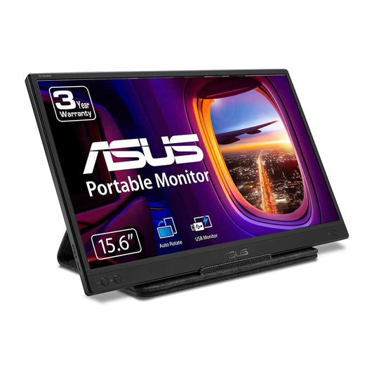 ASUS ZenScreen MB166B Portable USB Monitor- 15.6 inch Full HD, IPS, USB 3.2, Anti-glare surface - ASUSMB166B