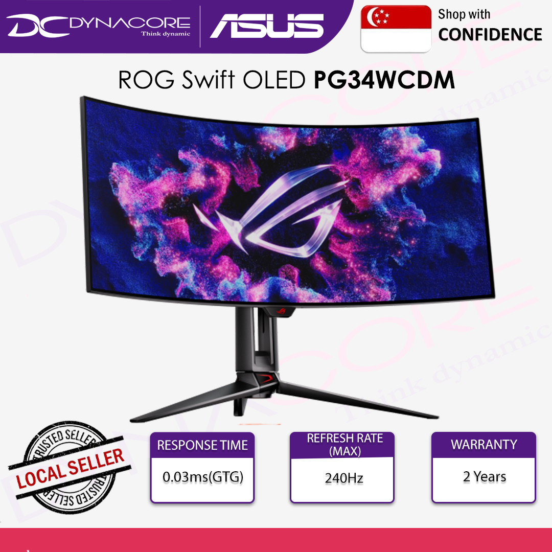 Asus ROG Swift OLED PG34WCDM 34-inch 240Hz G-SYNC Gaming Monitor - ASUSPG34WCDM