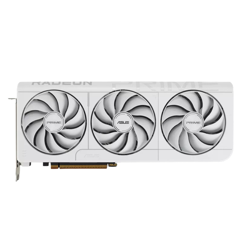 ASUS Prime Radeon RX 9070 XT White OC Edition 16GB GDDR6 Graphics Card - 4711636234245