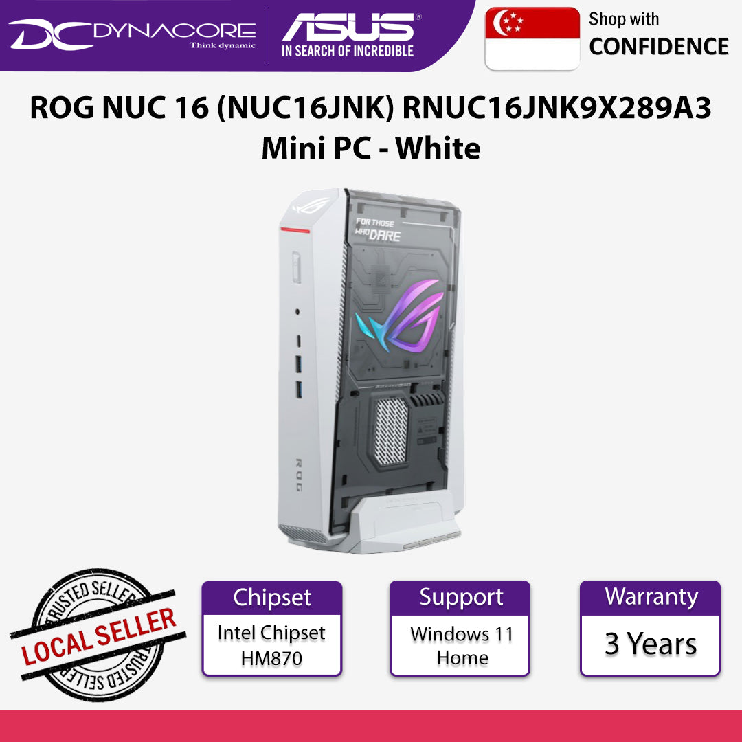 Asus ROG NUC 16 Intel Core U9-290HX NVIDIA GeForce RTX 5080 DDR5 32GB 1TB Win 11 Home Mini PC White - 199291652873