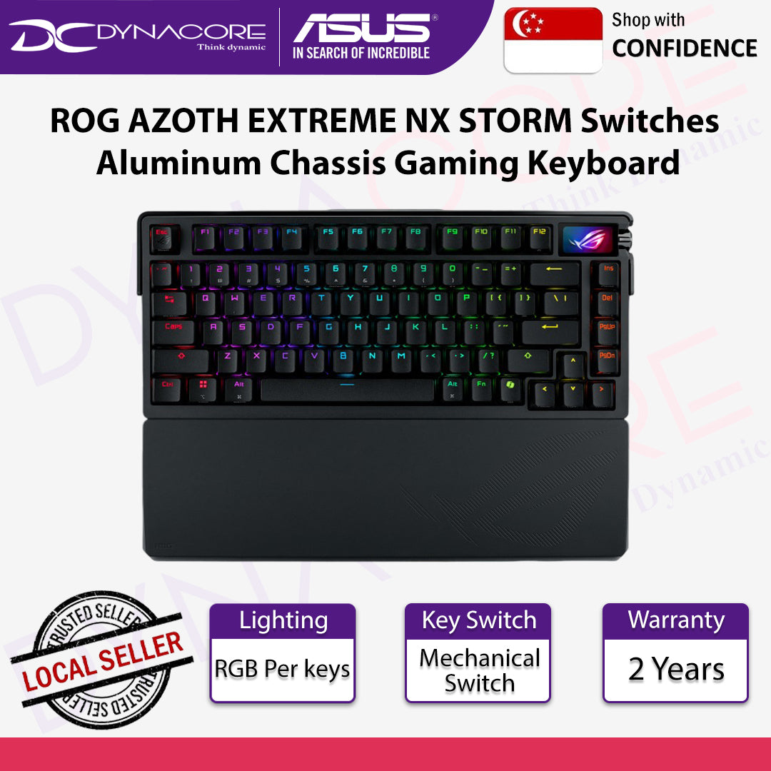 ASUS ROG AZOTH EXTREME NX STORM Switches Aluminum Chassis Carbon Fiber Positioning Plate Gaming Keyboard - 197105599895