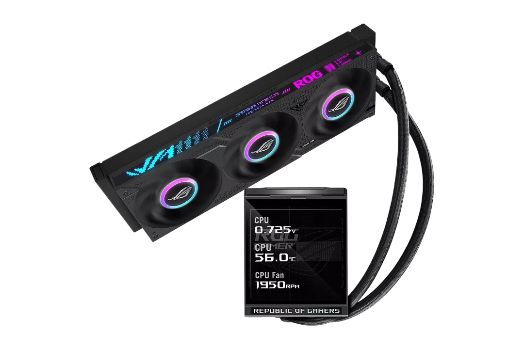 ASUS ROG Strix LC IV 360 ARGB LCD All-in-one Liquid CPU Cooler Black - 4711636385954